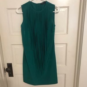 Zara green tassel dress
